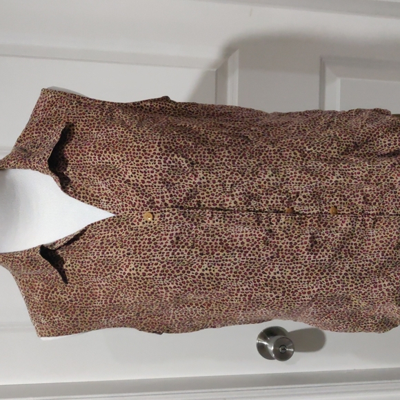 Silk leopard print sleeveless blouse - Picture 3 of 5